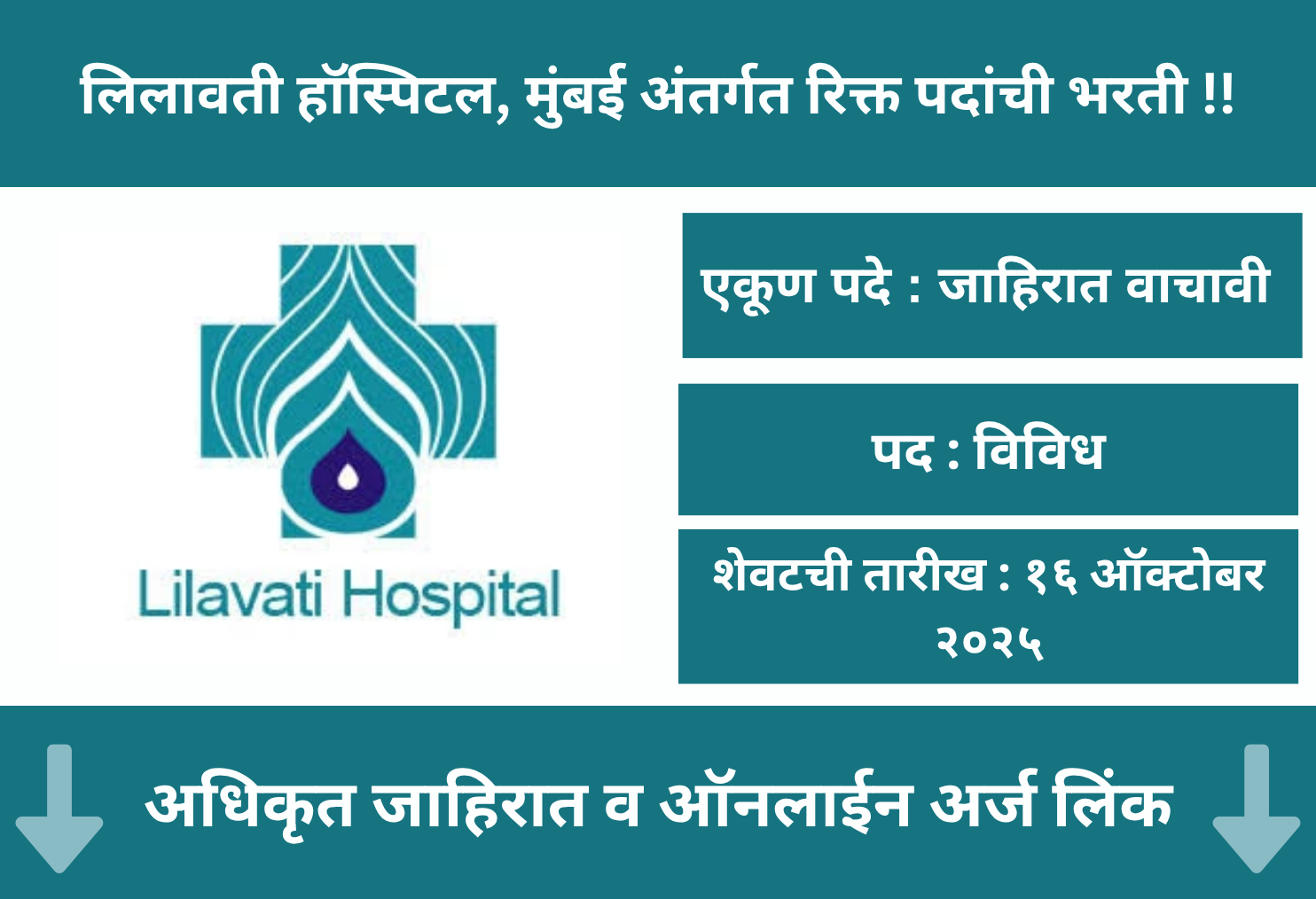 Lilavati Hospital, Mumbai Recruitment 2025