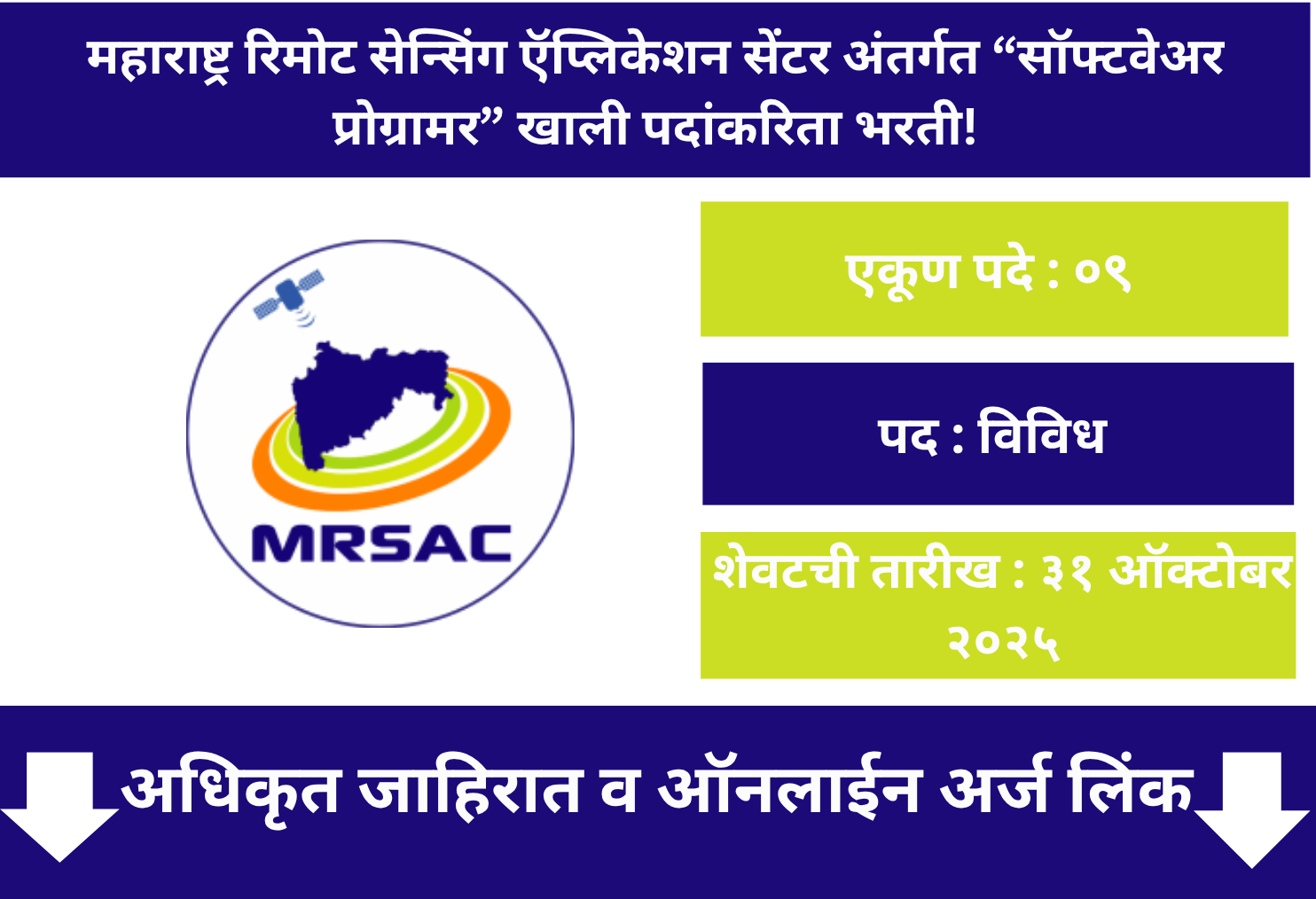 Maharashtra Remote Sensing Application Centre Bharti 2025