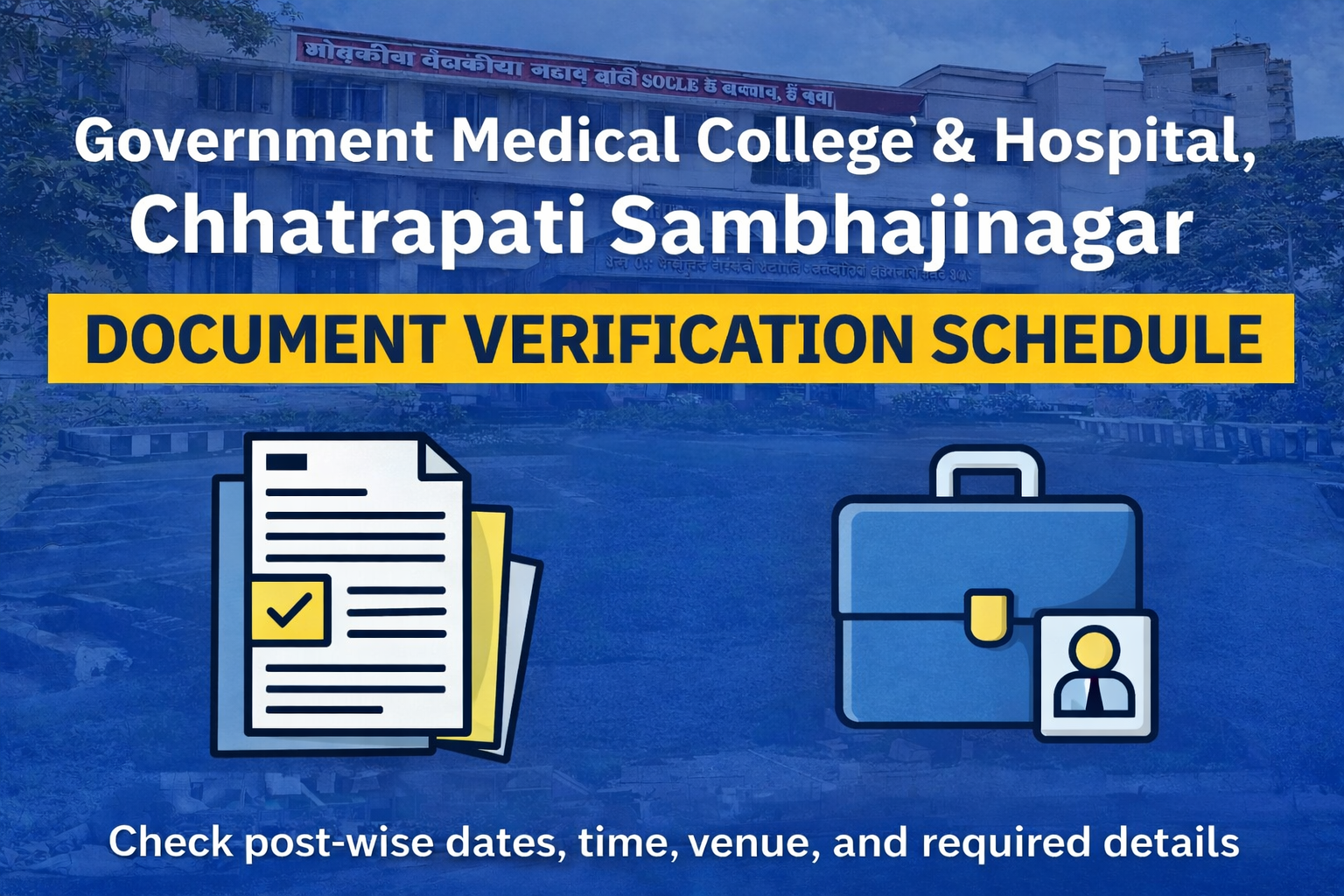 List Of Documents Required For GMC Aurangabad Bharti